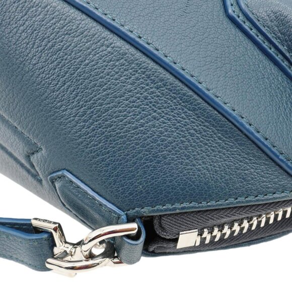 Givenchy  Antigona Leather Satchel Shoulder Bag Peacock Blue - Picture 5 of 12